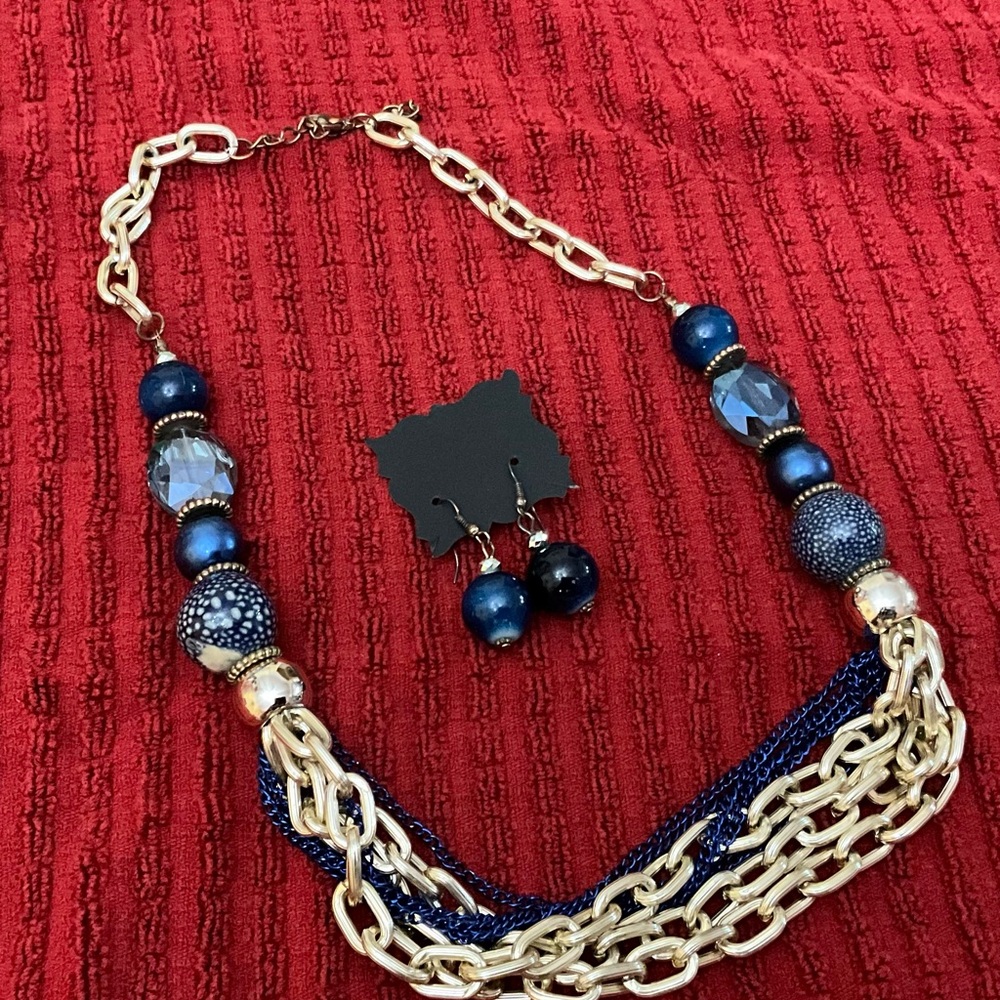 Necklace and earrings